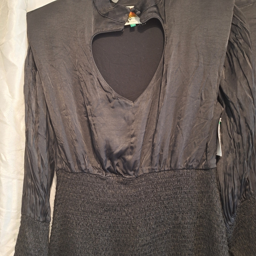 Farm Rio Black Mini Dress Medium M Small S - Picture 5 of 8